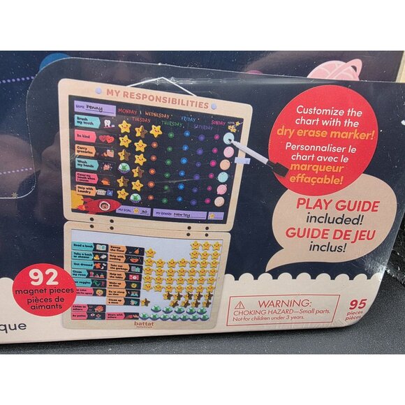 Battat Education Magnetic Responsibility Chart With 92 Pieces & Dry Erase Marker - Picture 2 of 7